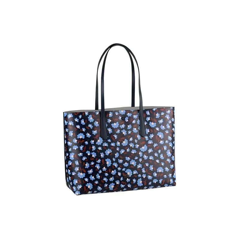 Kate Spade PVC With Leather Tote Bag, Shopping Bag, Shoulder Bag, Handbag Women's Dark Blue-1