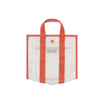 A.P.C PVC Tote Bag Shopping Bag Handbag Small Size Women's Orange & White