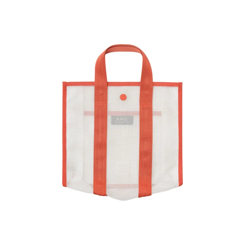 A.P.C PVC Tote Bag Shopping Bag Handbag Small Size Women's Orange & White-0