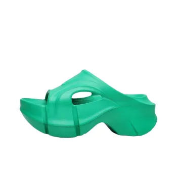 LOKWT EVA Cut Out Quiet Slip Resistant Odor Resistant Slide Slippers Women's Green