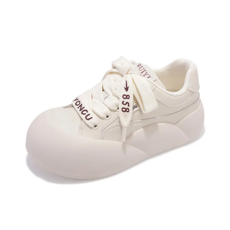 SNXR Slip Resistant Cushioning Abrasion Resistant Low Top Skateboard Shoes Women's Beige-3