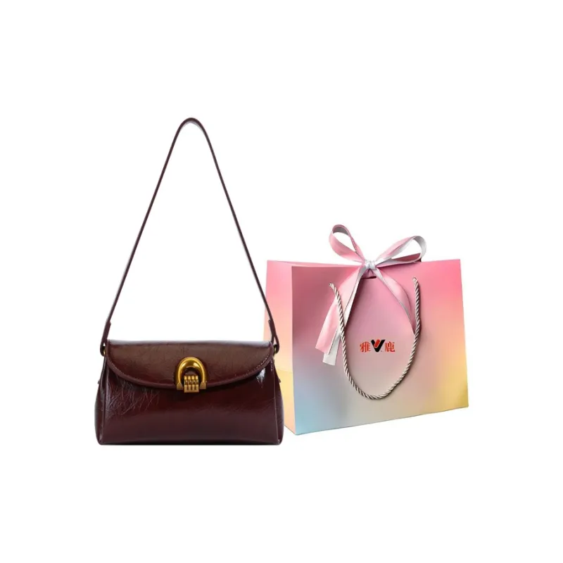 Yalu PU Portable Crossbody Bag, Shoulder Bag Regular Women's Black/Burgundy/Coffee-7