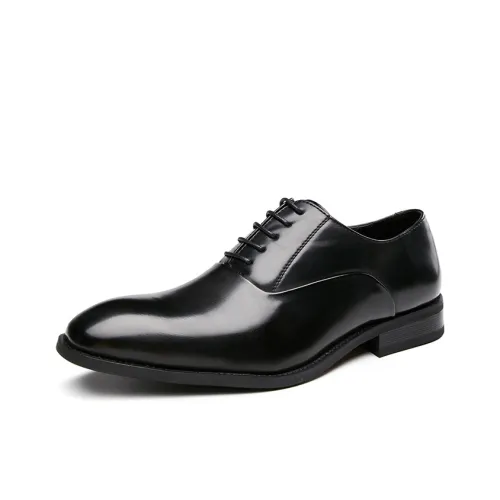 Kaltendin Classic Business Fashion Minimalist Style Elegant Formal Occasions Dress Smokey shoes Men's Black