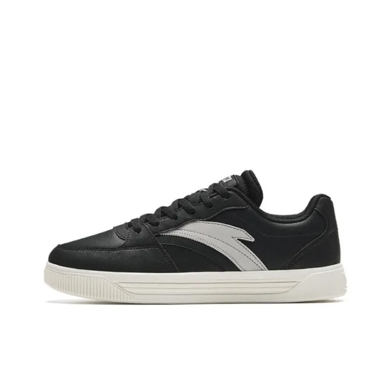 Anta Cushioning Wear Resistant Low Top Skateboard Shoes Men's Black-0