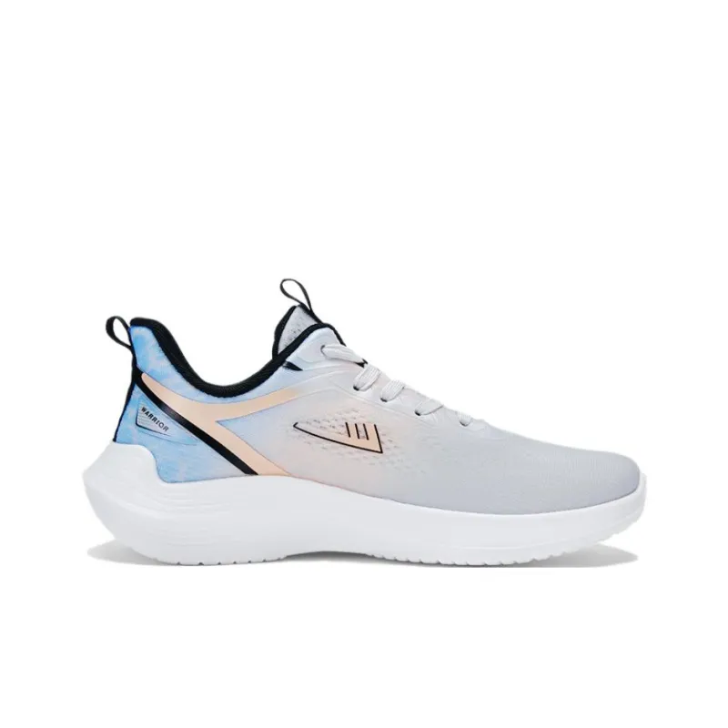 Warrior Non slip Wear resistant Shock Absorption Low Top Casual Running Shoes Men's Gray Orange Blue-1