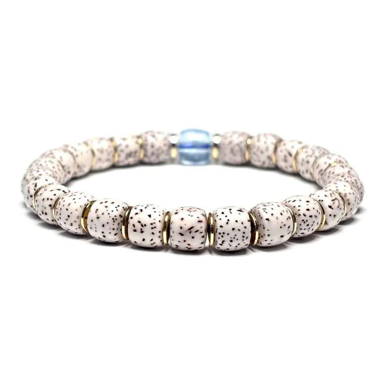 MOUNTAINS AND MANS Star Moon Bodhi Seeds Prosperous Fortune Good Luck Beaded Bracelet Unisex-7