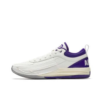 Anta Fengmang 1 Cushioning Anti Slip And Wear Resistant Low Top Nitrogen Technology Basketball Shoes Men's White Purple