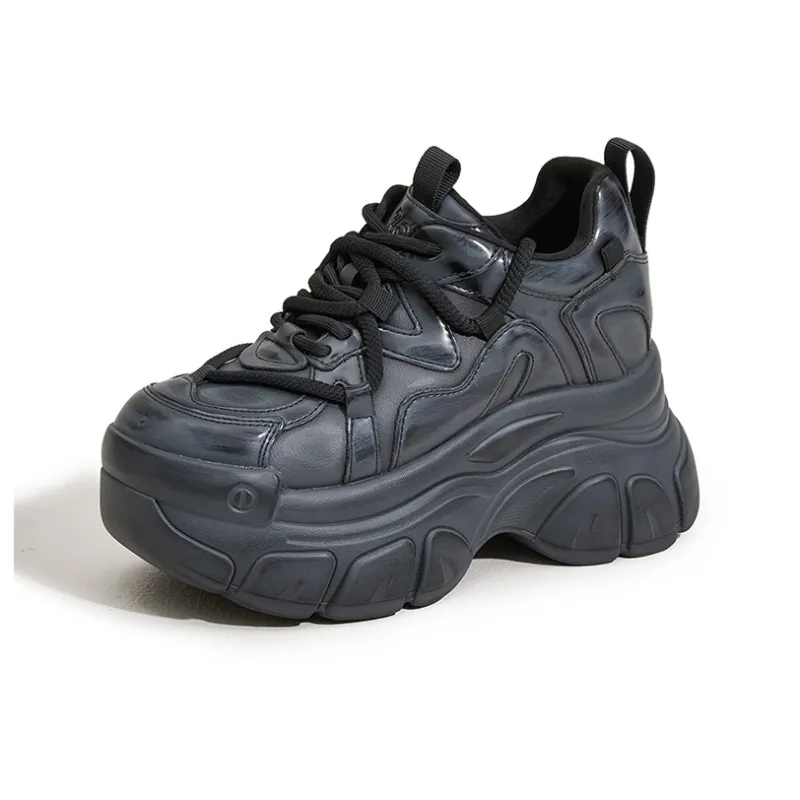 Milan Love Song Cushioned Wear Resistant Height Increasing Low Top Chunky Sneakers Women's-6