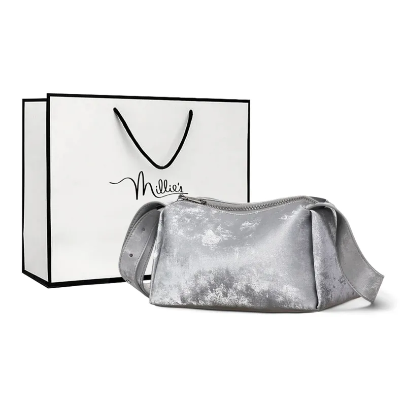 MILLIE'S Cow Leather With Synthetic Leather Shoulder Bag, Crossbody Bag Regular Women's Black-5