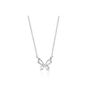 Shiban S999 Silver Zircon Necklaces Women's