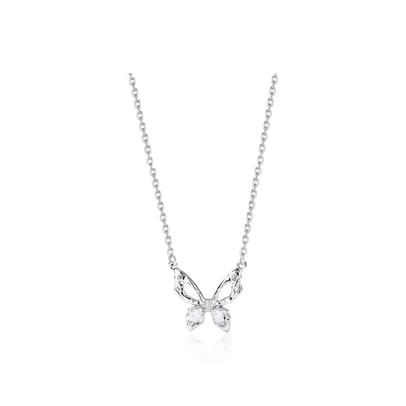 Shiban S999 Silver Zircon Necklaces Women's-0