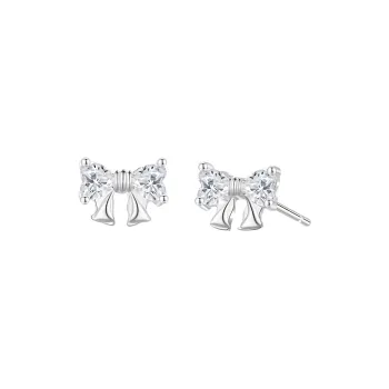 Lao Feng Xiang 999 Fine Silver Stud Earrings Women's