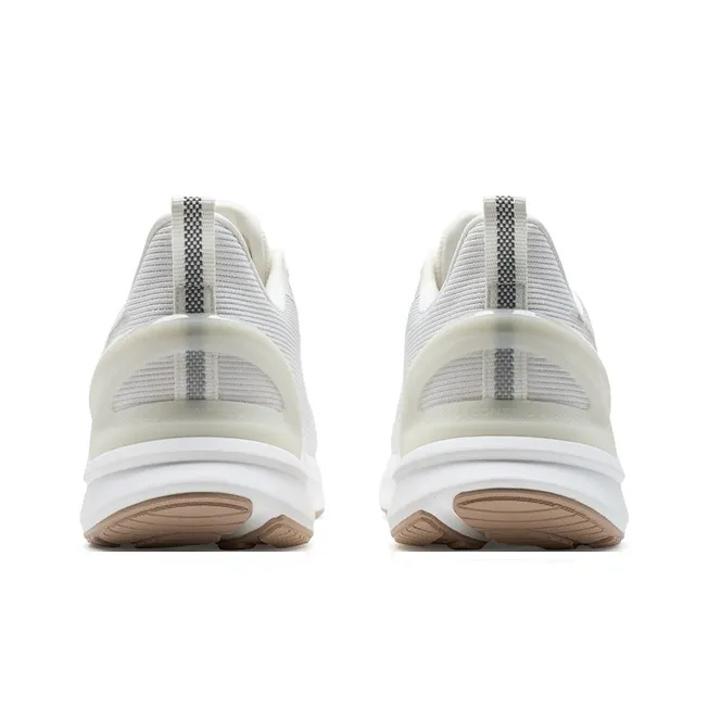 XTEP Stride ET Rebound Wear Resistant Slip Resistant Low Top Training Running Shoes Men's Sail White/Classic White-3