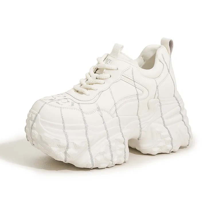 Milan Love Song Wear Resistant Lightweight Height Increasing Low Top Chunky Sneakers Women's-6