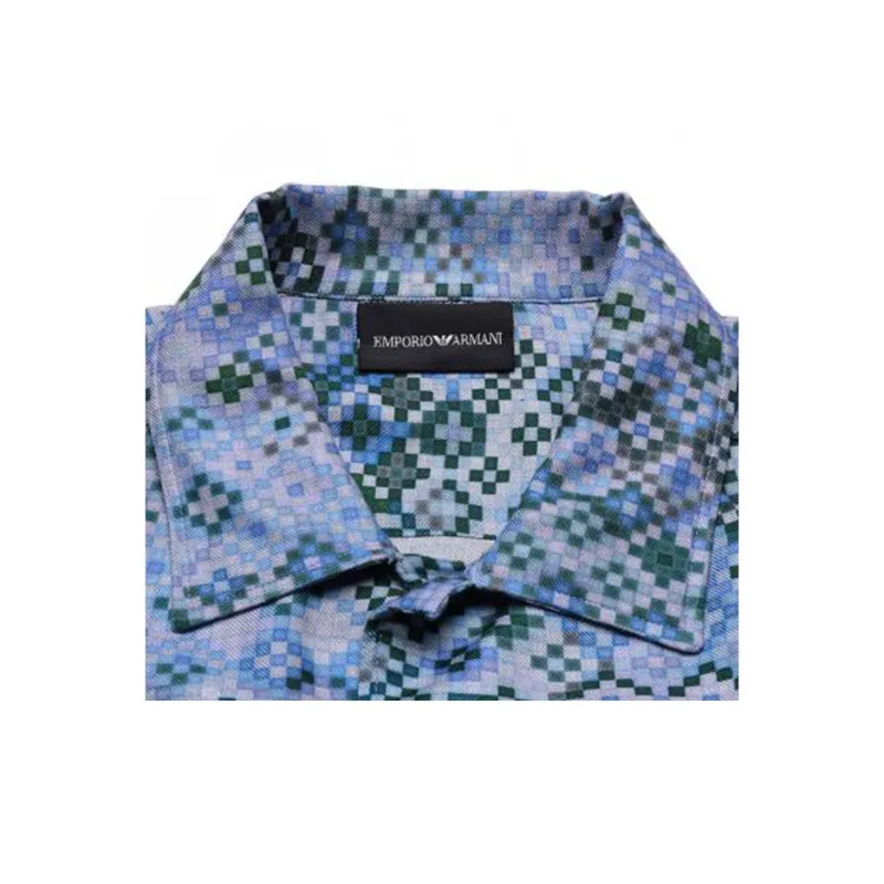 EMPORIO ARMANI Shirts Men Turquoise-6