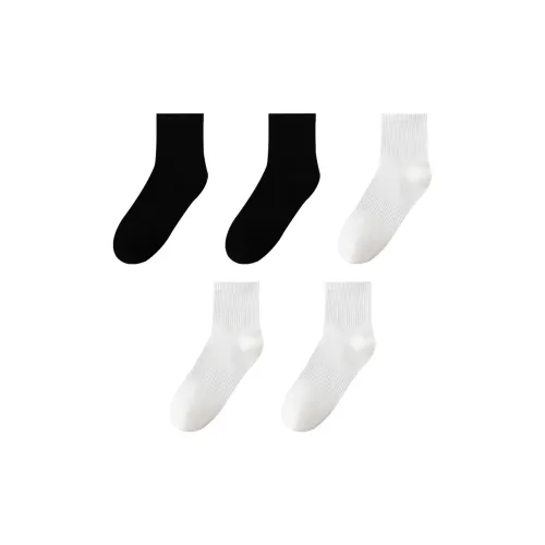 MIIOW Mid Calf Socks Unisex 5 Pack