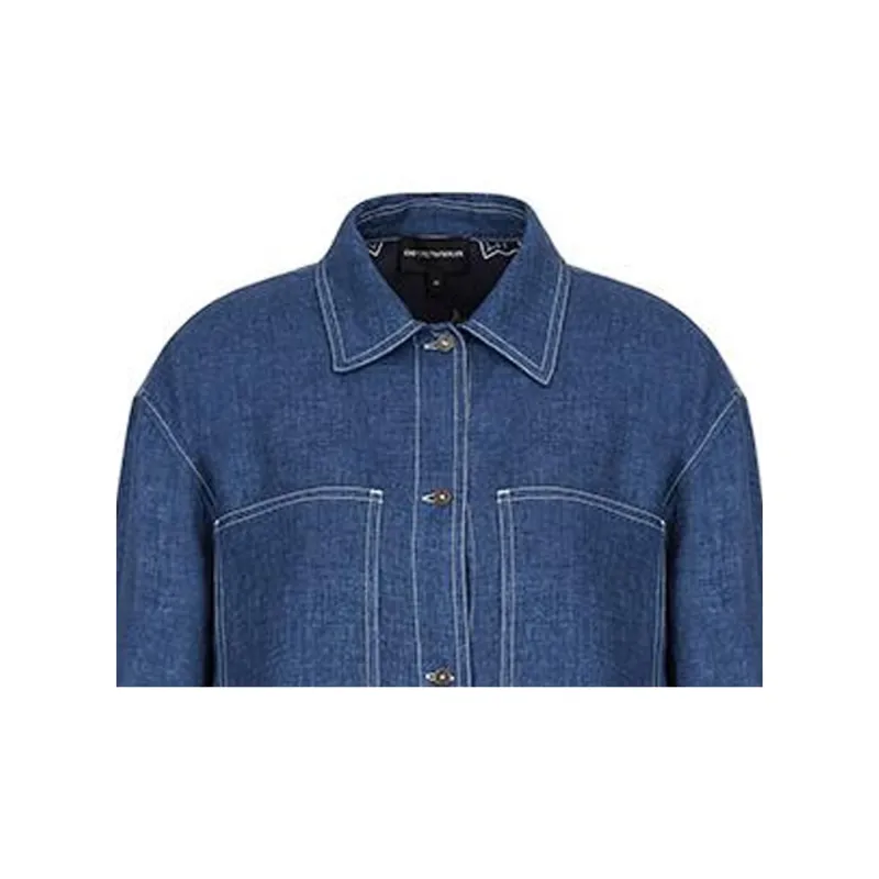 EMPORIO ARMANI Shirts Women's Blue-4