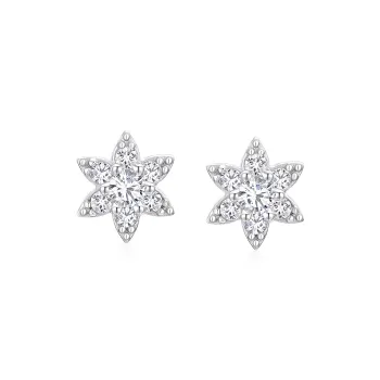 KADER 925 Sterling Silver Stud Earrings Women's Silver