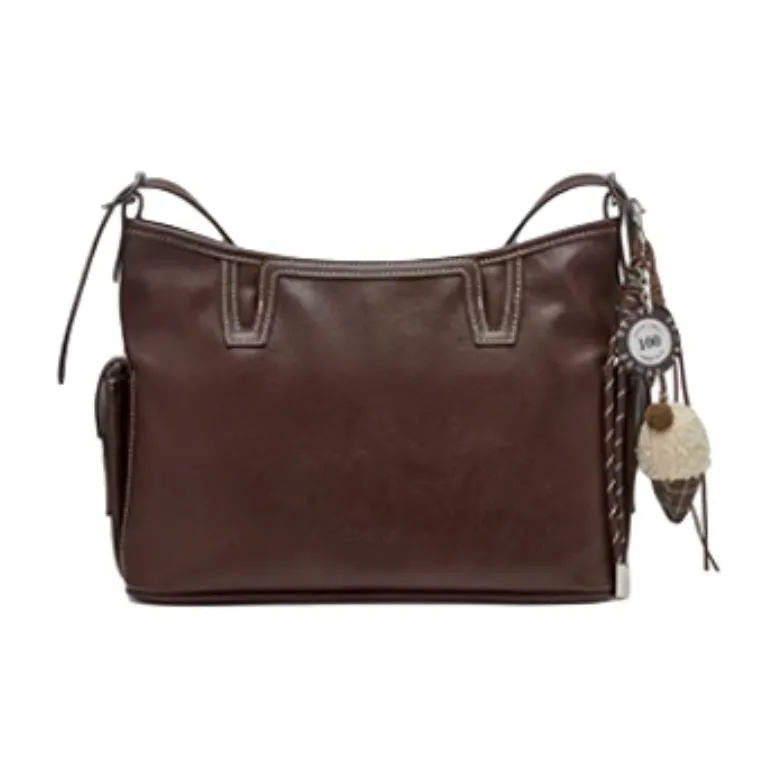 JOSINY PU Shoulder Bag Medium Large Women's Black/Coffee-0
