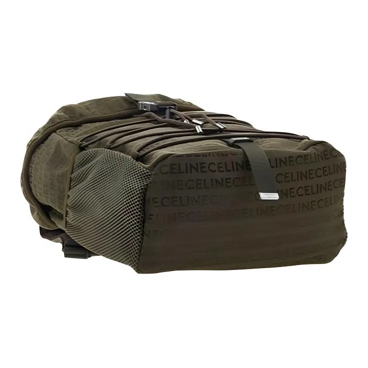CELINE Jacquard Fabric Backpack Medium Size Men's Khaki-4
