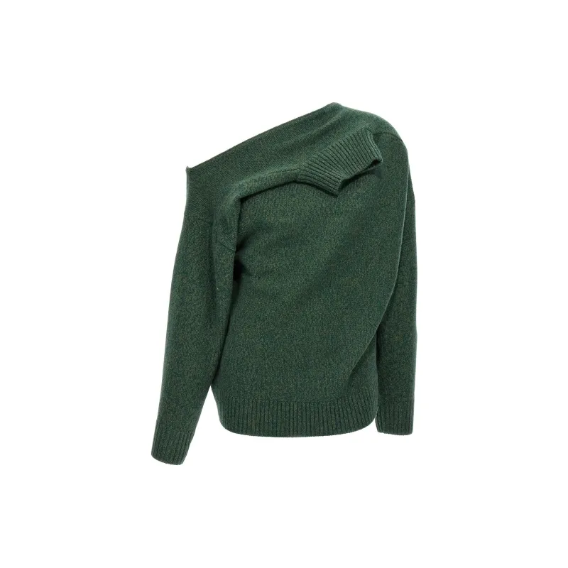 Victoria Beckham High Neck Cut Out Knitted Jumper-2