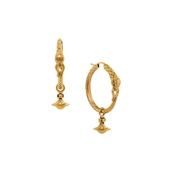 Vivienne Westwood Brass Earrings Women's Antique Gold