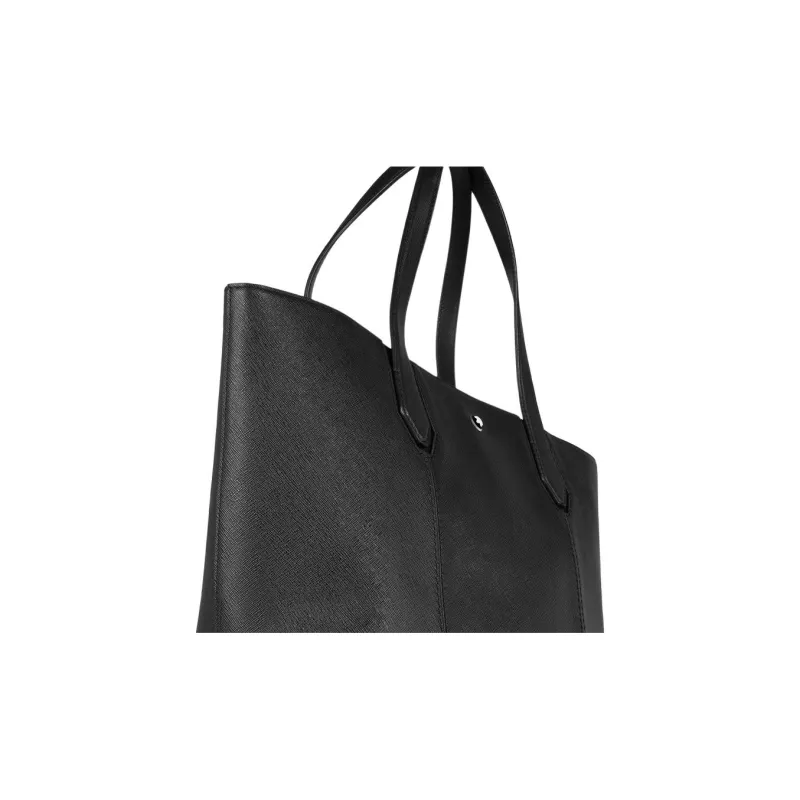 MONTBLANC Cow Leather Tote Bag, Shopping Bag, Handbag Women's Black-5