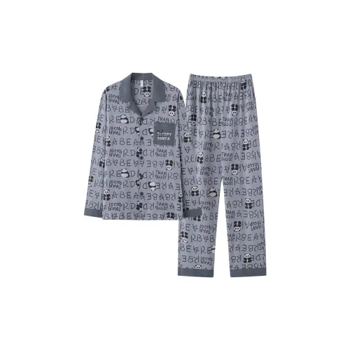 WANANNI Pajama Set Men's Gray Blue