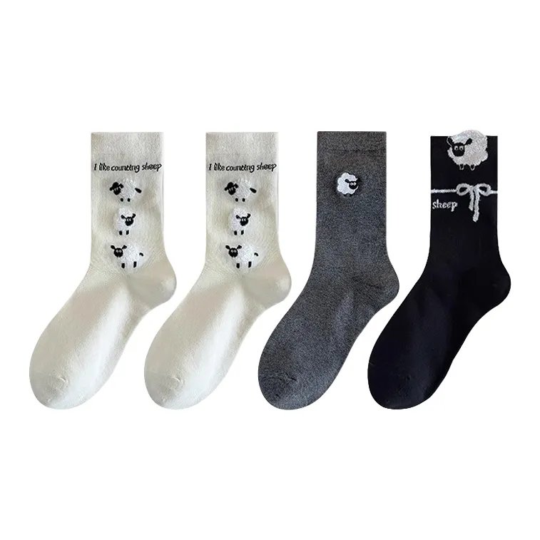Mid Calf Socks Women's Combo Set-88