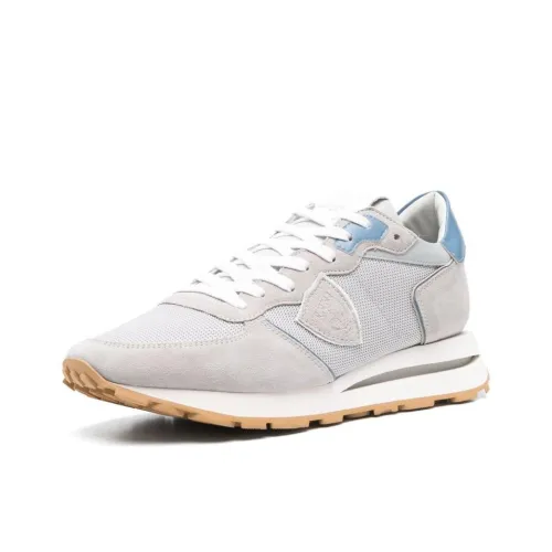 PHILIPPE MODEL Tropez Haute Low Top Casual Shoes Unisex Gray Blue