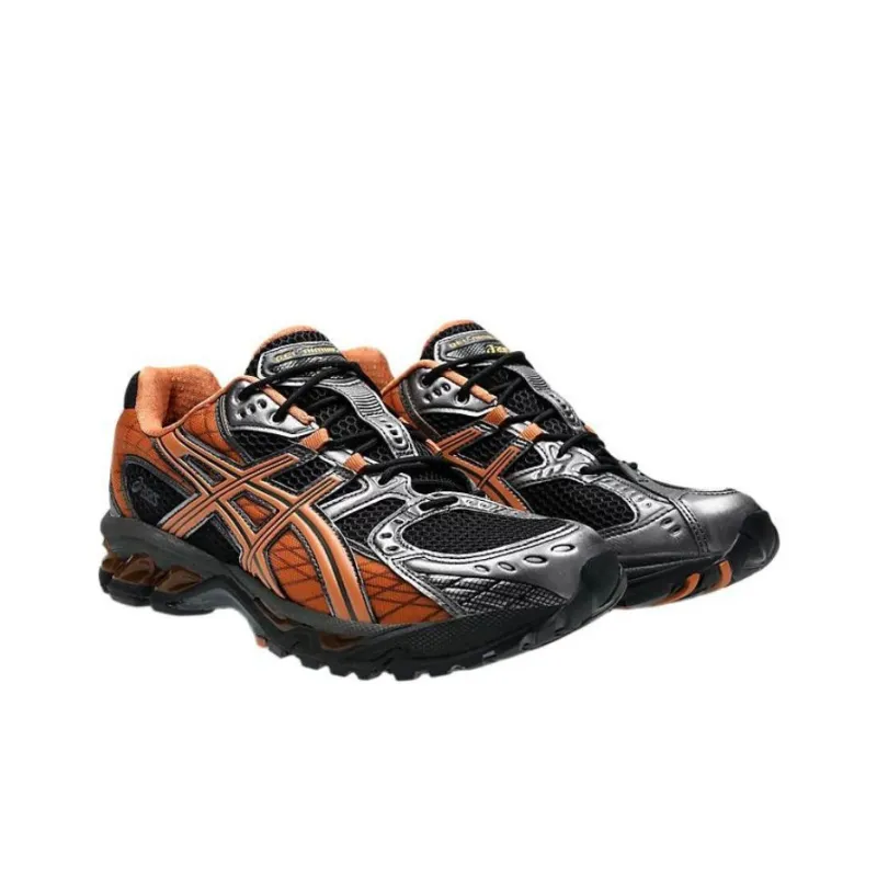 Asics GEL Nimbus 10.1 Anti Slip Wear Resistant Low Top Running Shoes Unisex Black Orange-2