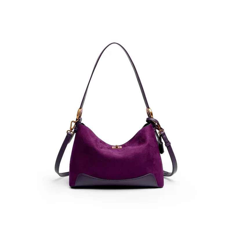 Mulinsen Polyurethane Crossbody Bag Shoulder Bag Women's Purple-5