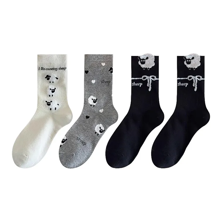 Mid Calf Socks Women's Combo Set-75