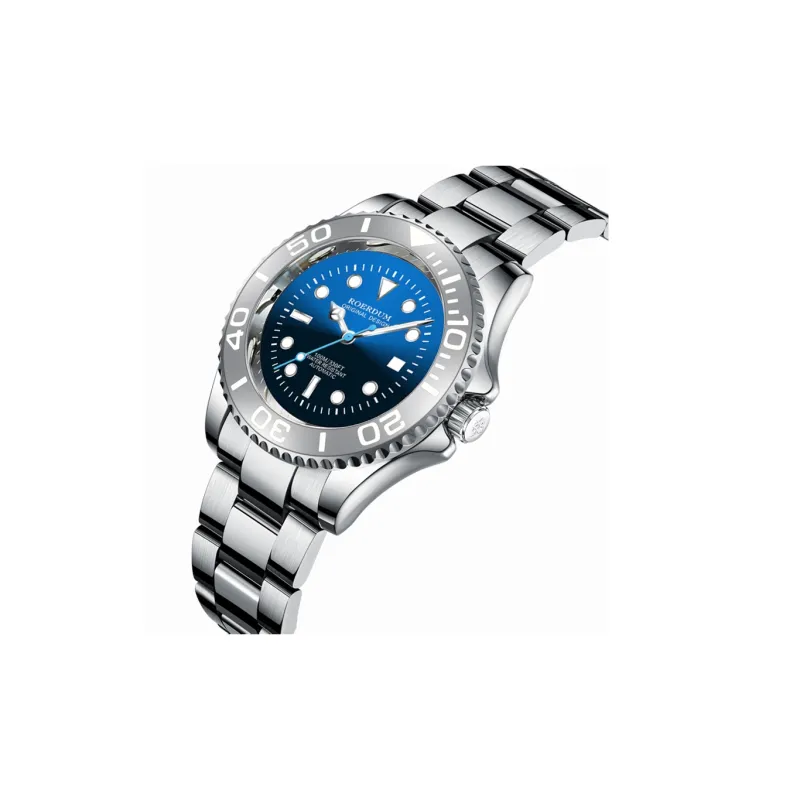 ROERDUM Voyager Collection Ghost King Mechanical Movement Steel Strap Watch Men's Watches Blue Dial-1