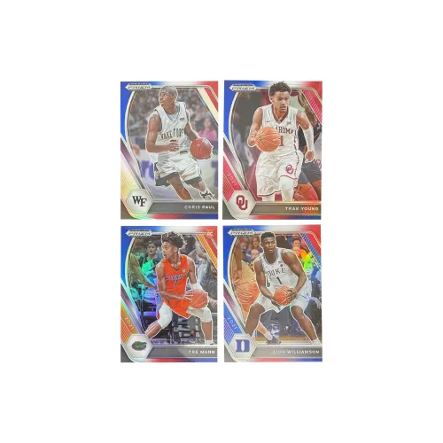 PANINI 2021 PRIZM Zion Williamson+Trey Yang+Paul+Trey Manu T Refringence University Total 4 Pieces Sports Cards 4 Pcs