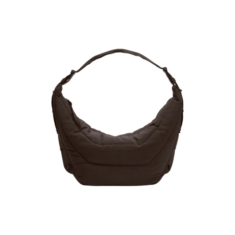 Lemaire Nylon Crossbody Bag, Shoulder Bag Tubas Unisex Dark Chocolate-0