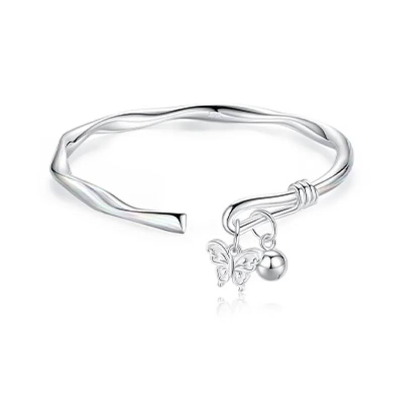 Hui Xuan Charm 999 Fine Silver Bangles Women's-0