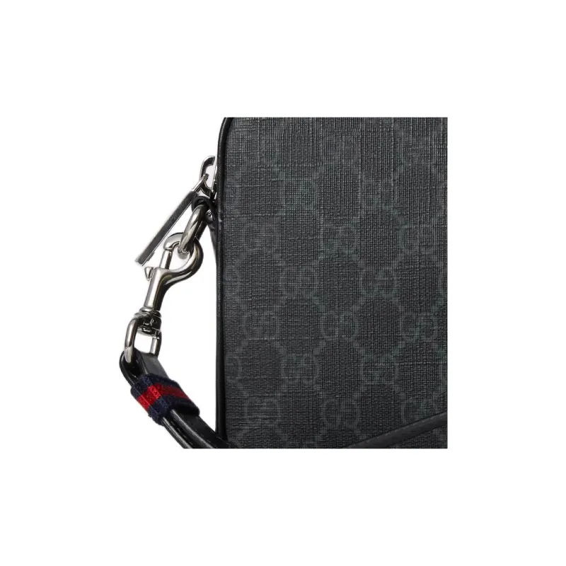 GUCCI GG Supreme Canvas Clutch Men's Black-7