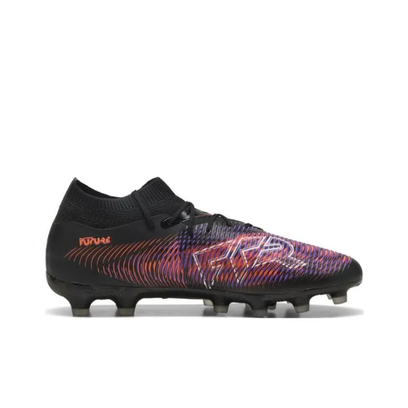 PUMA FUTURE 8 Slip Resistant And Breathable Soccer Shoes Unisex Black Purple-1