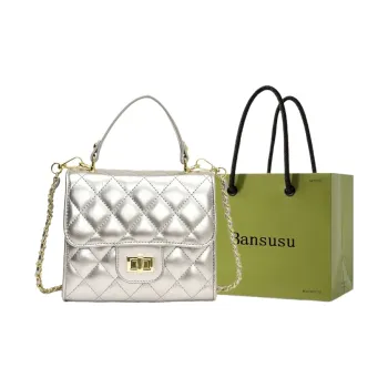 Bansusu PU Shoulder Bag Women's Silver/White/Red/Black