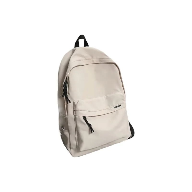 Tonlion Nylon Backpack Large Size Unisex White/Black-1
