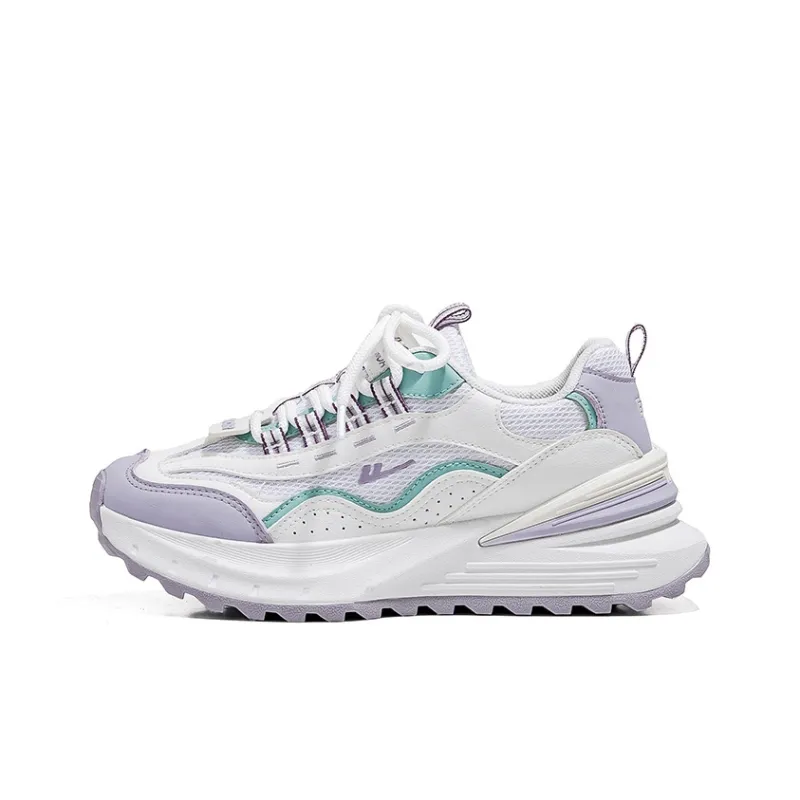 Warrior Moisture Wicking And Breathable Low Top Chunky Sneakers Men's White Rice Purple-0