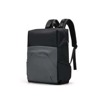 L&M Oxford Backpack Regular Men's Black Gray Color