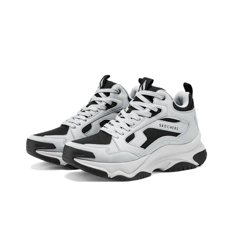 Skechers Anti Slip Wear Resistant High Top Chunky Sneakers Men's Gray-2