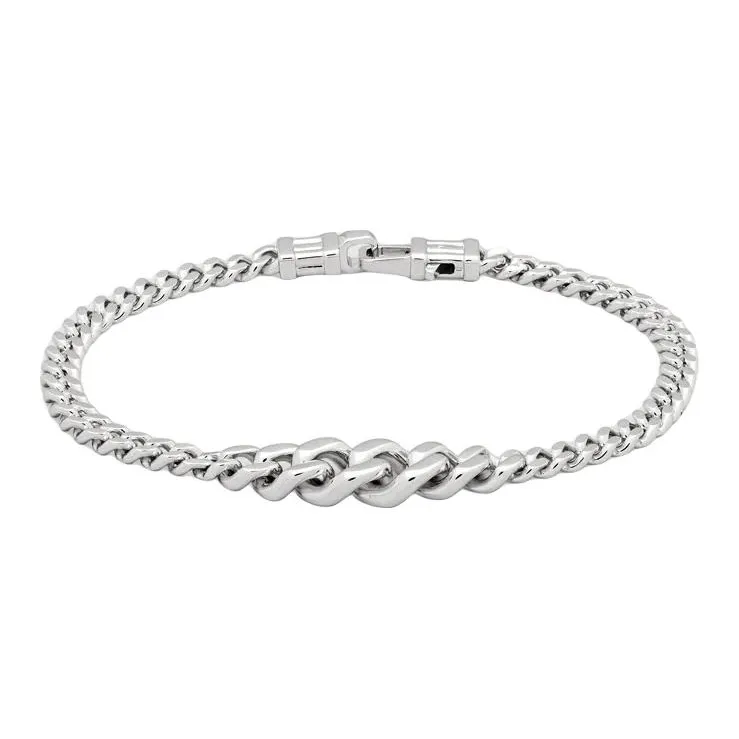 TOM WOOD Sterling Silver Dean Curb chain Bracelet-0