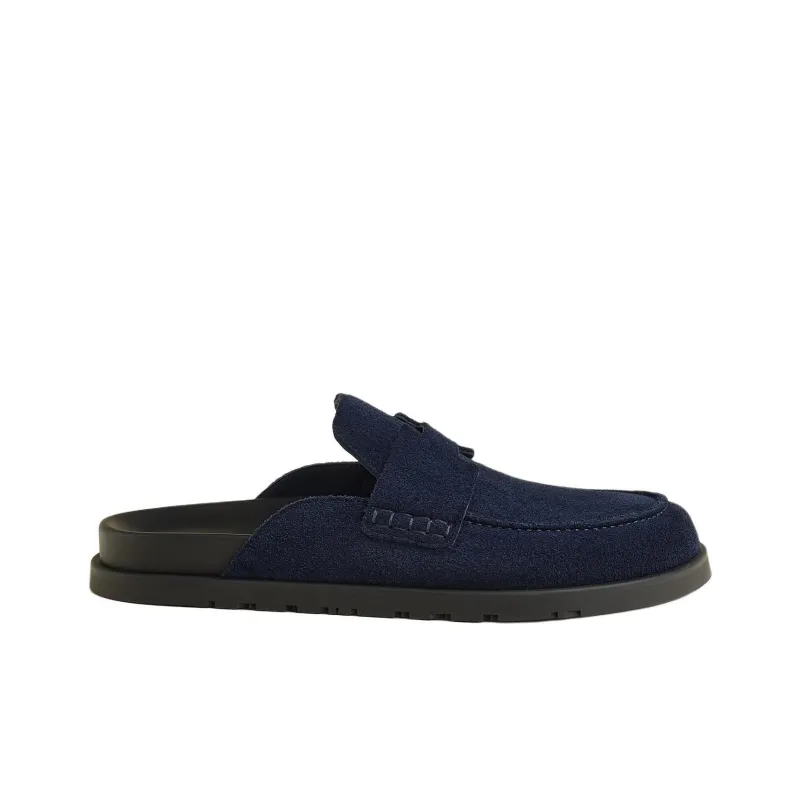HERMES Go Closed Toe Slippers Men's Marine Blue-1