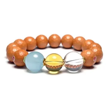 MOUNTAINS AND MANS Monkey Head Walnut New Chinese Style Wealth Rolling Good Luck Beaded Bracelet Men's