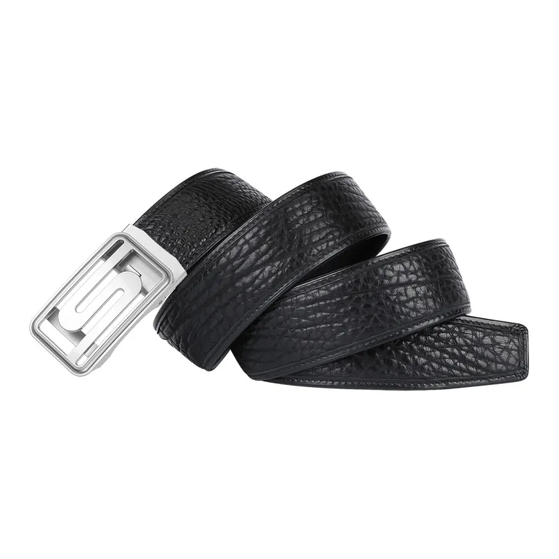 CATELLES Wild Cow Leather Textured Top Grain Cow Leather Leather Belts Men's Width  3.5cm-2