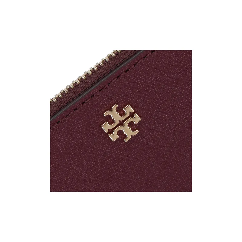 TORY BURCH Emerson Leather Card Holder, Wallet Trumpets Women's Burgundy-4