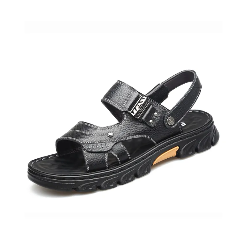 Bindu Beach Sandals Men Black/Brown-0
